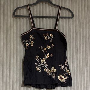 French Connection grey embroidered Floral Camisole